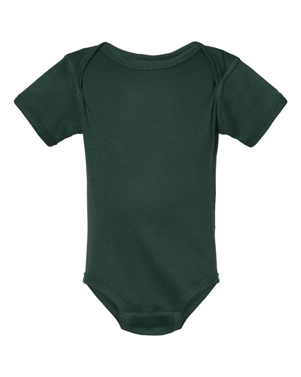 Infant Baby Rib Bodysuit - Front - B30238541 - Forest