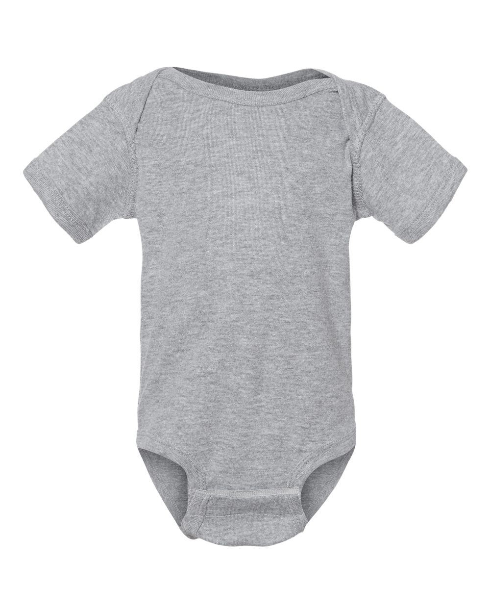 Infant Baby Rib Bodysuit - Front - B30238581 - Heather