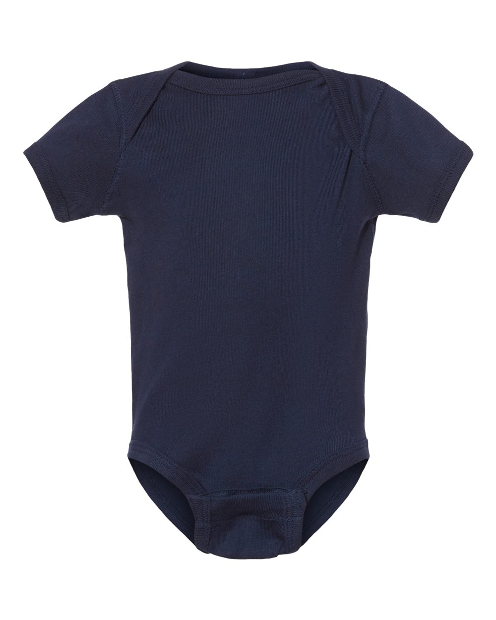Infant Baby Rib Bodysuit - Front - B30238651 - Navy