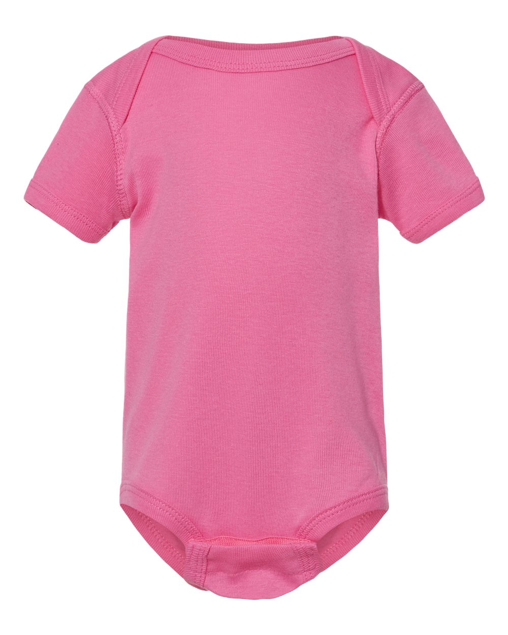 Infant Baby Rib Bodysuit - Front - B30238691 - Raspberry