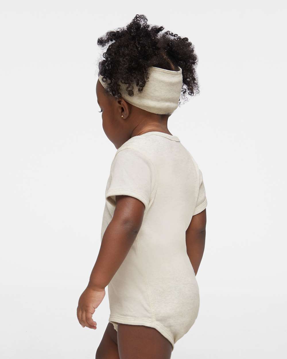Infant Baby Rib Bodysuit - OnModelSide - B30238231 - Natural Heather