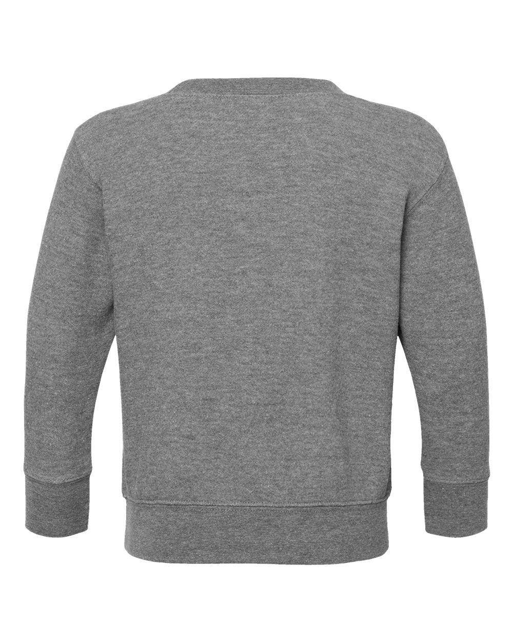 Toddler Fleece Crewneck Sweatshirt - Back - B32938573 - Granite Heather