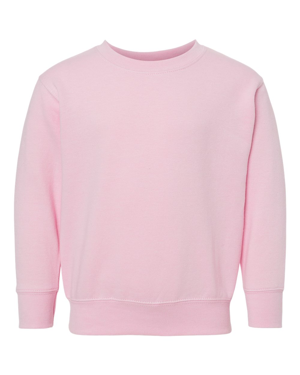 Toddler Fleece Crewneck Sweatshirt - Front - B32938303 - Pink