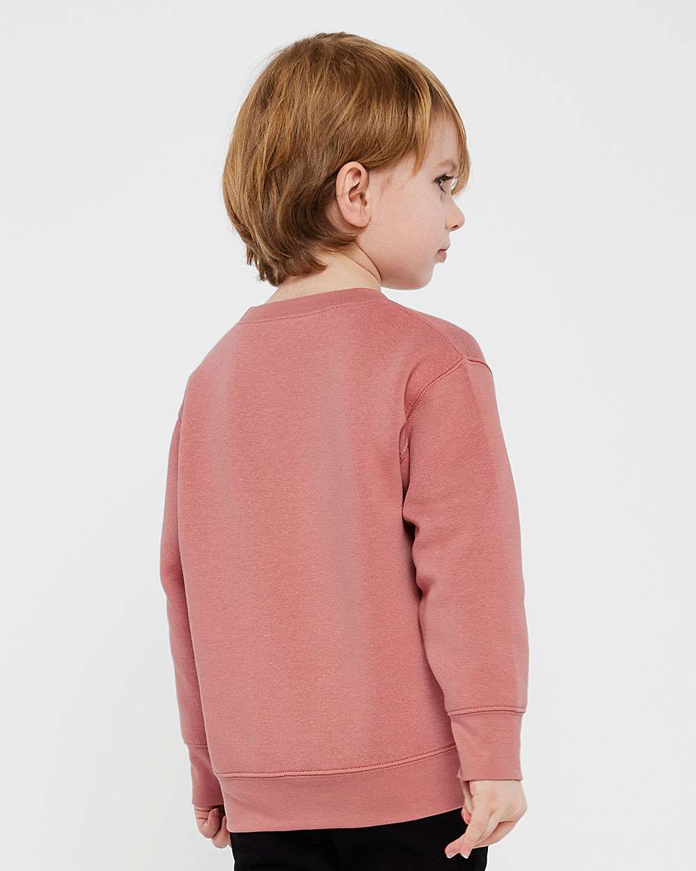 Toddler Fleece Crewneck Sweatshirt - OnModelBack - B32938273 - Mauvelous