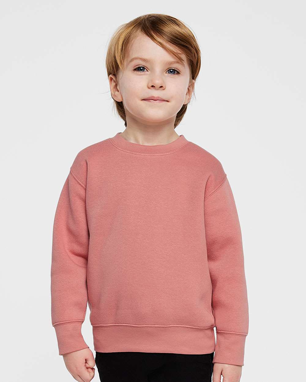 Toddler Fleece Crewneck Sweatshirt - OnModelFront - B32938273 - Mauvelous