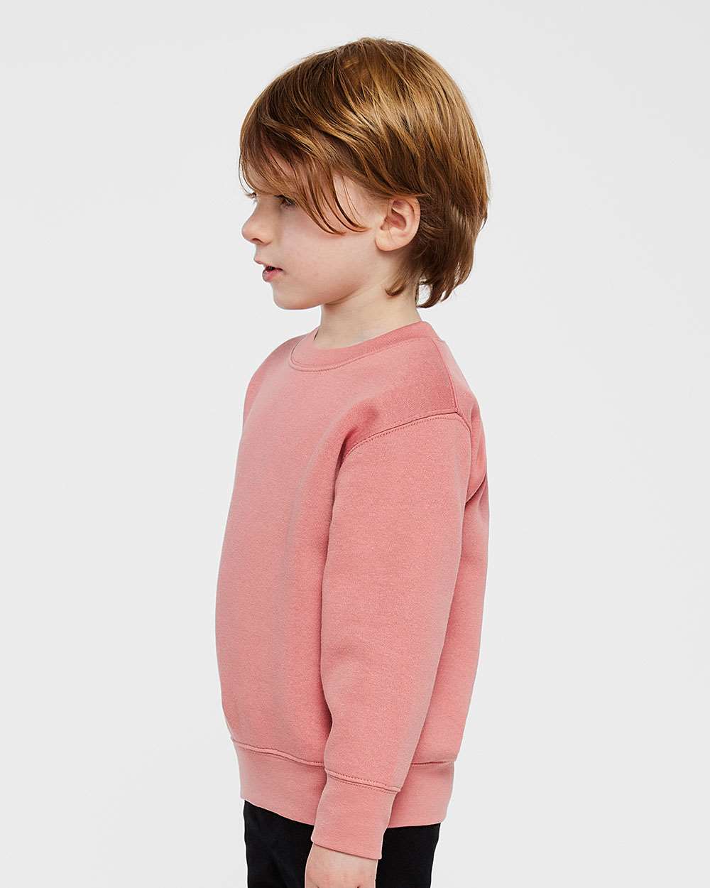 Toddler Fleece Crewneck Sweatshirt - OnModelSide - B32938273 - Mauvelous