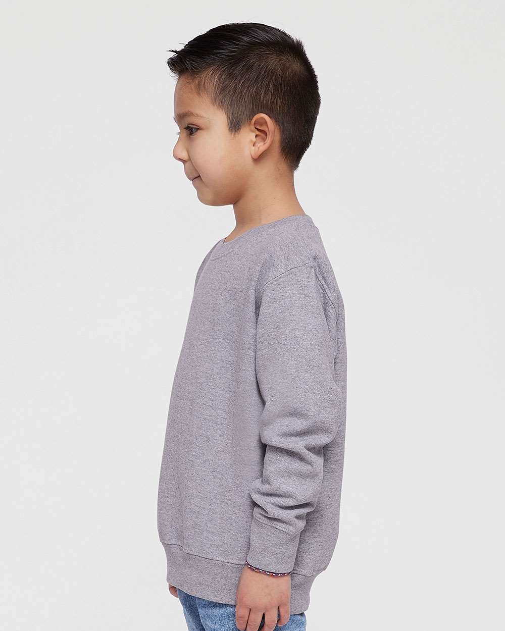 Toddler Fleece Crewneck Sweatshirt - OnModelSide - B32938583 - Heather