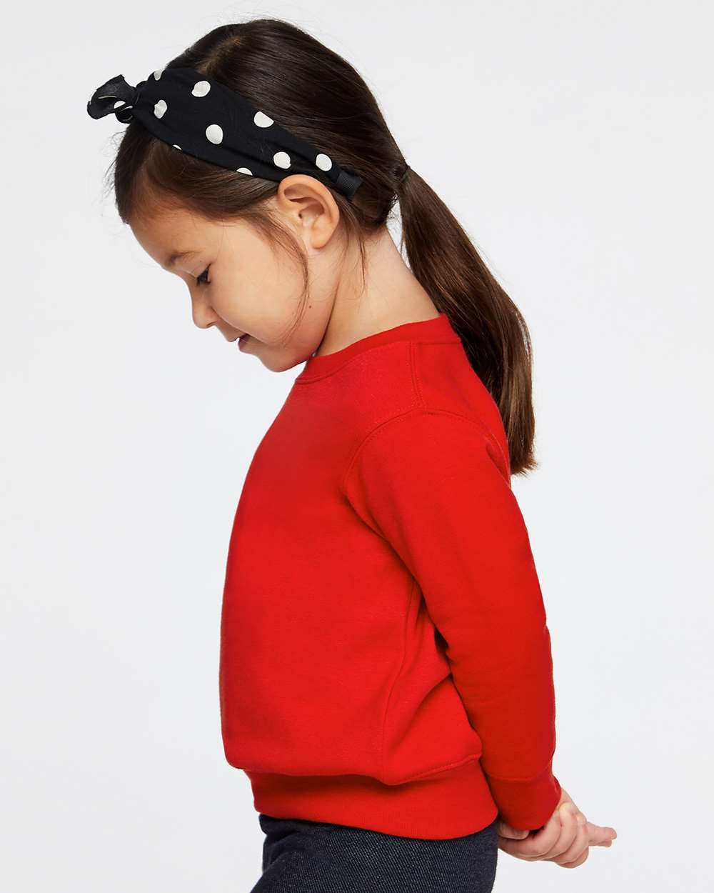 Toddler Fleece Crewneck Sweatshirt - OnModelSide - B32938703 - Red