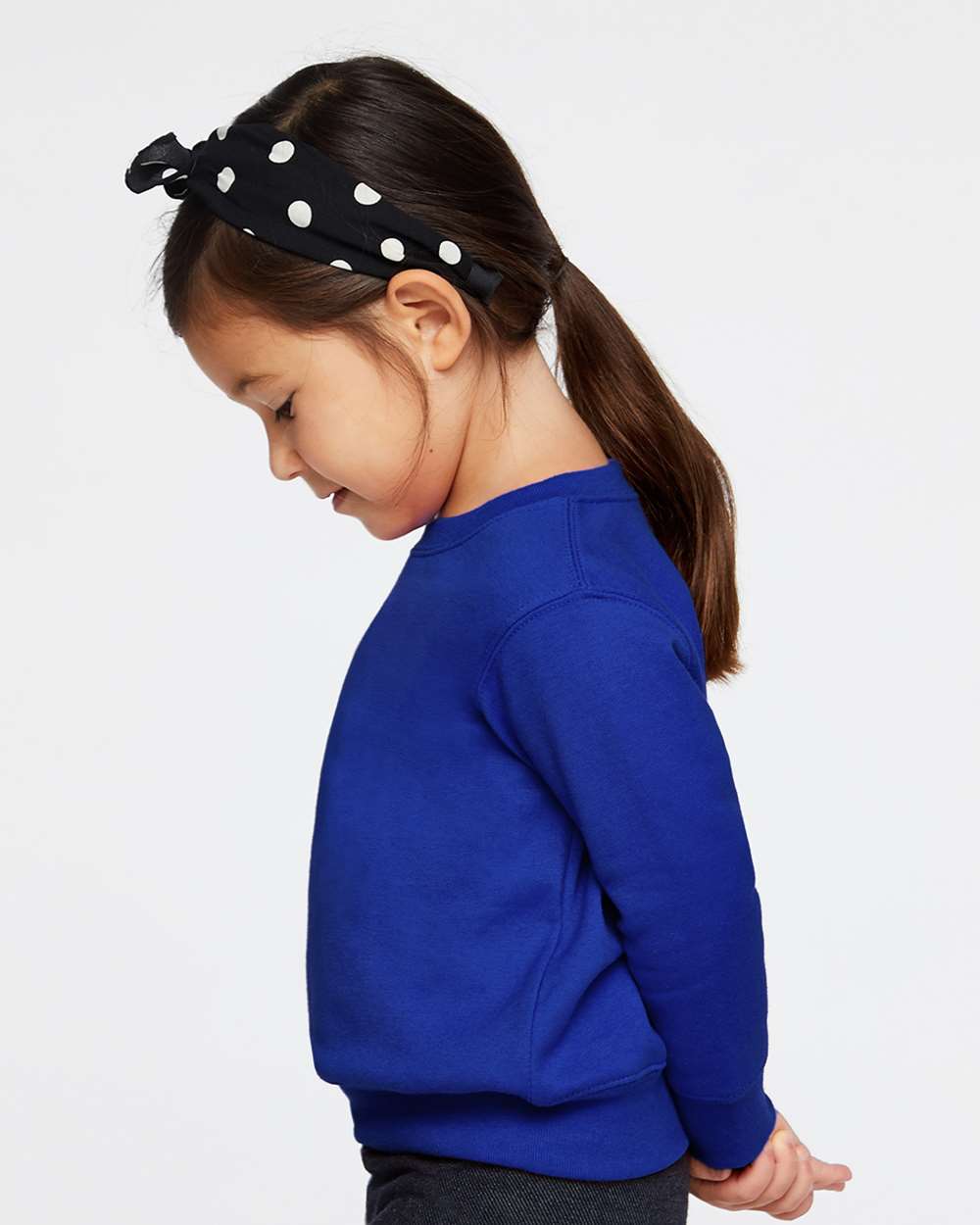 Toddler Fleece Crewneck Sweatshirt - OnModelSide - B32938753 - Royal