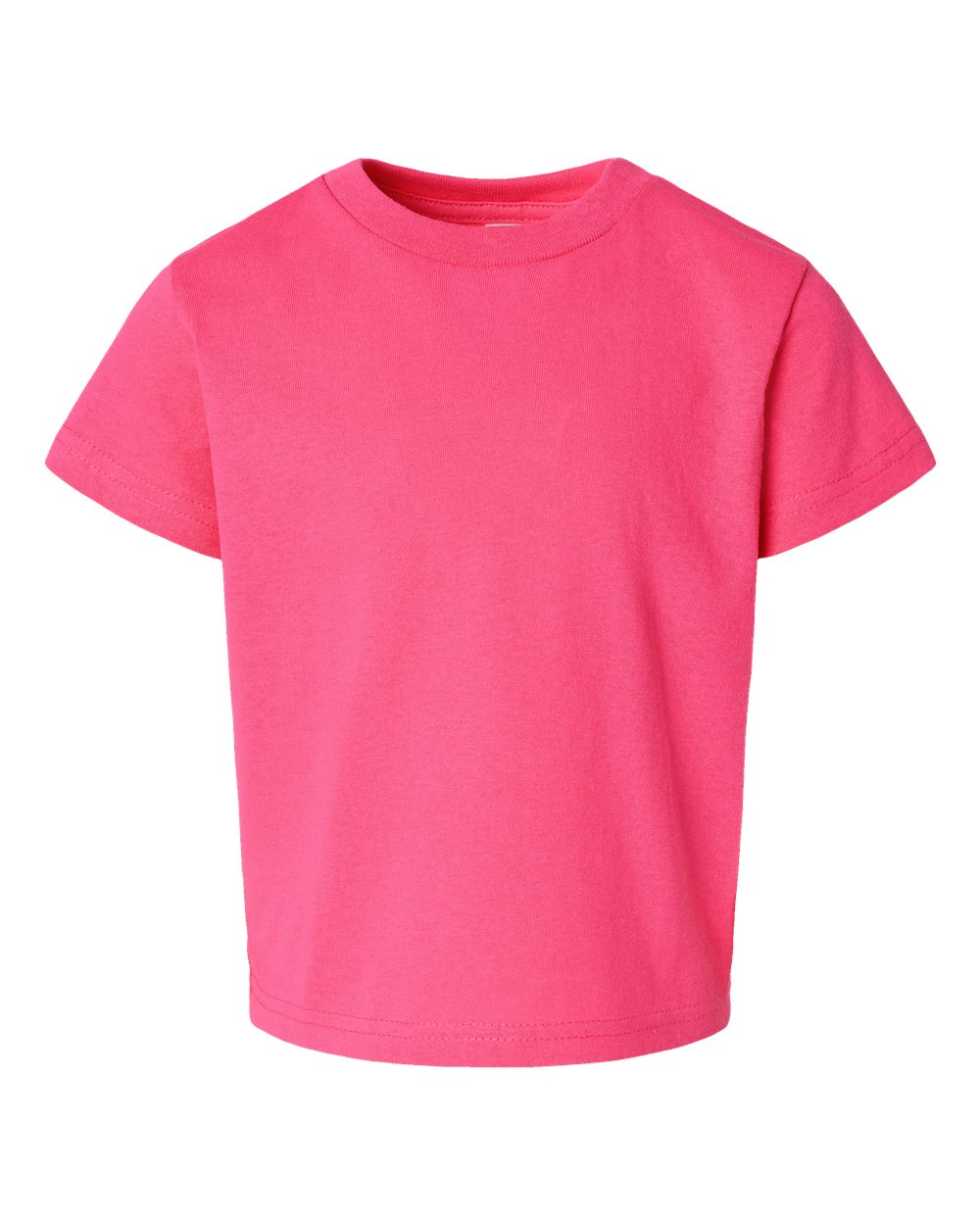 Toddler Cotton Jersey Tee - Front - B35638563 - Hot Pink