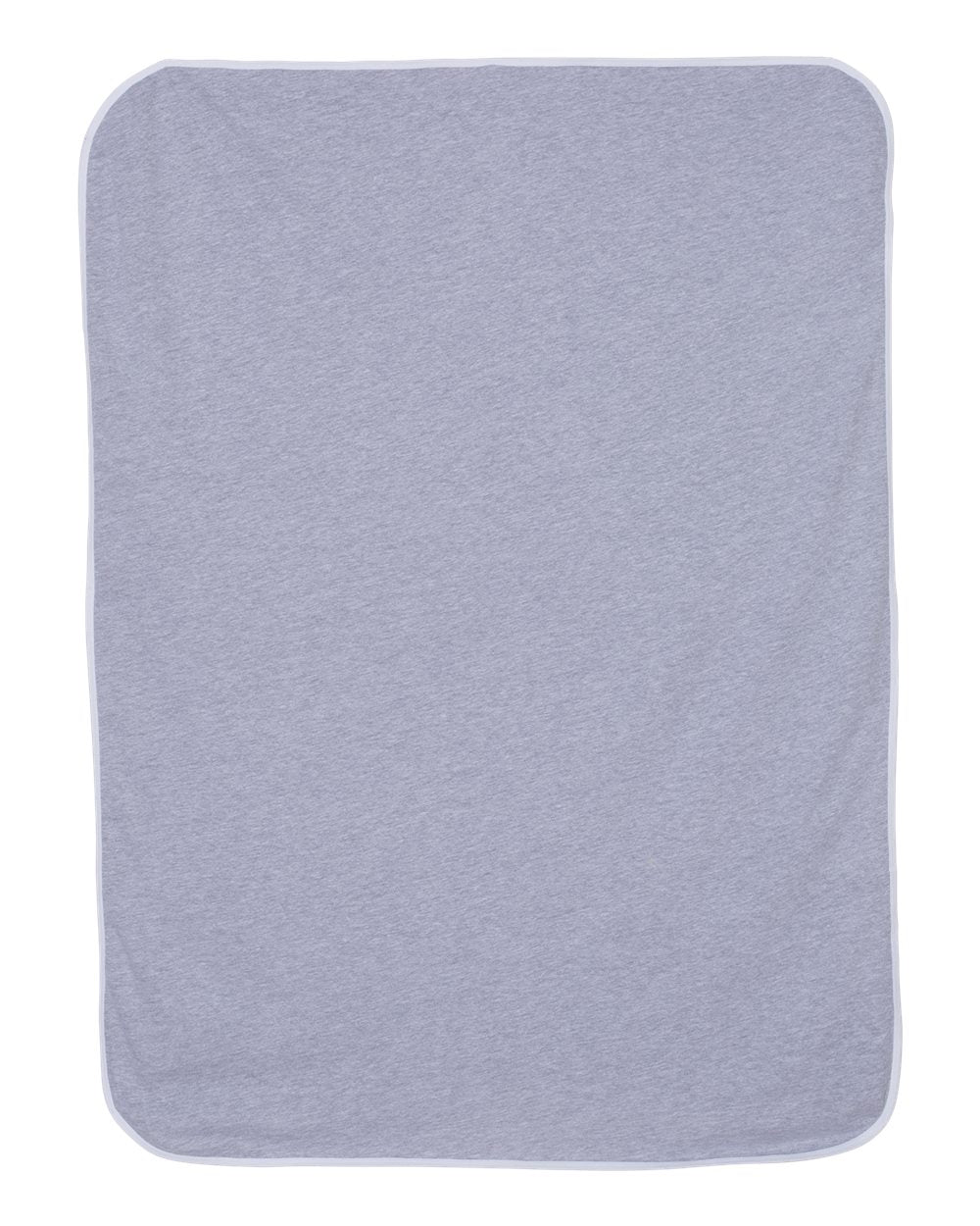 Premium Jersey Infant Blanket - Side - B37238580 - Heather/ White