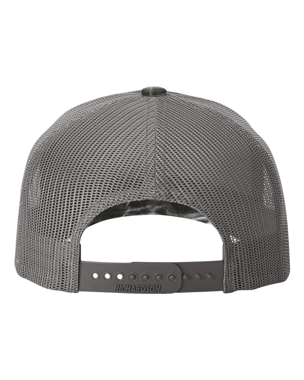Five-Panel Printed Trucker Cap - Back - B26795160 - Mossy Oak Elements Blacktip/ Charcoal