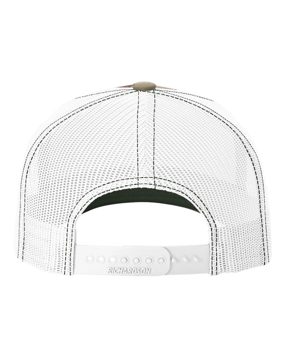 Five-Panel Printed Trucker Cap - Back - B26795340 - Green Camo/ White