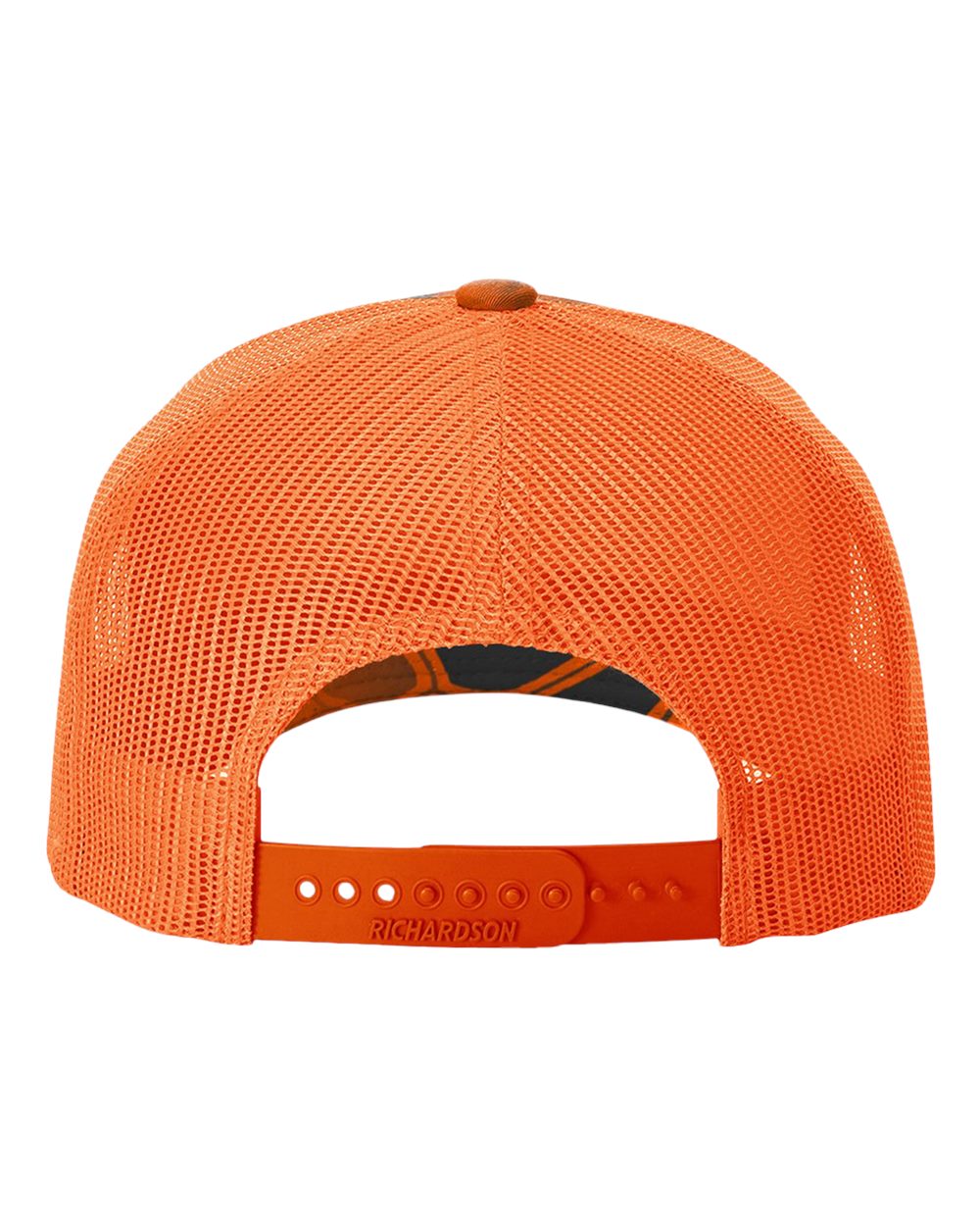 Five-Panel Printed Trucker Cap - Back - B26795370 - Kryptek Inferno/ Blaze Orange