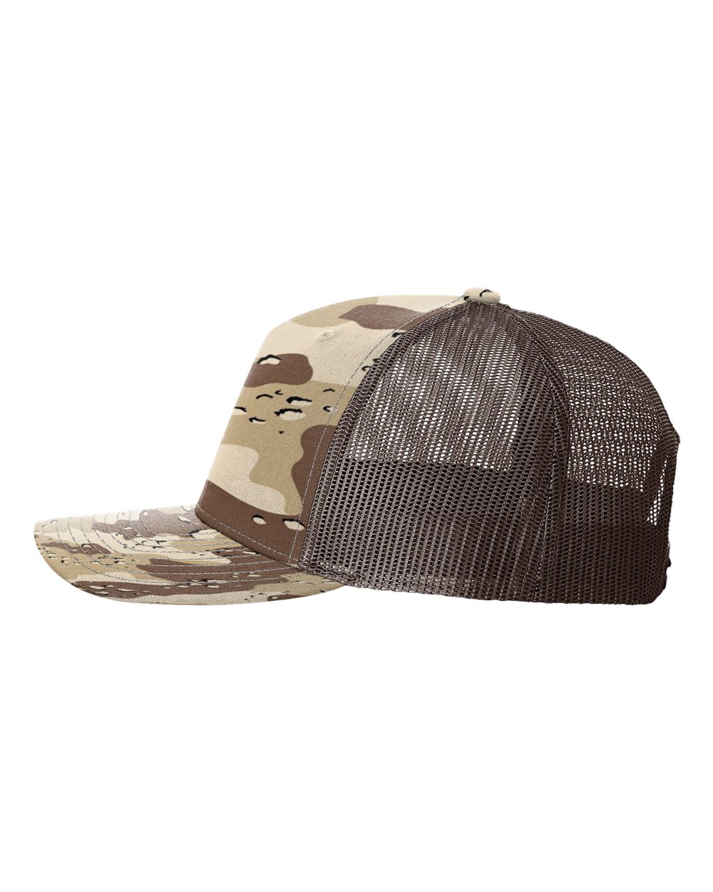 Five-Panel Printed Trucker Cap - DirectSide - B26795110 - Desert Camo/ Brown