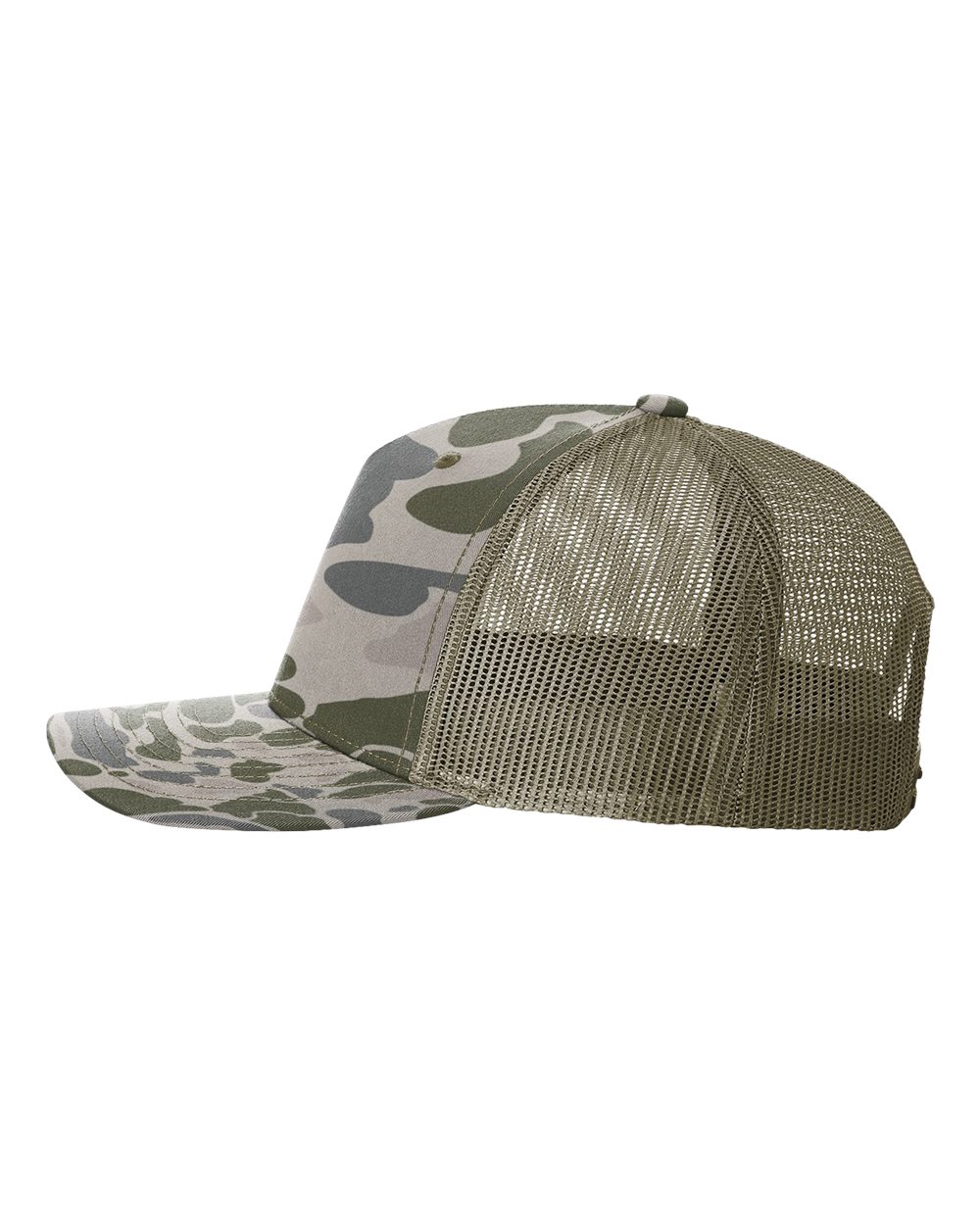 Five-Panel Printed Trucker Cap - DirectSide - B26795130 - Marsh Duck Camo/ Loden