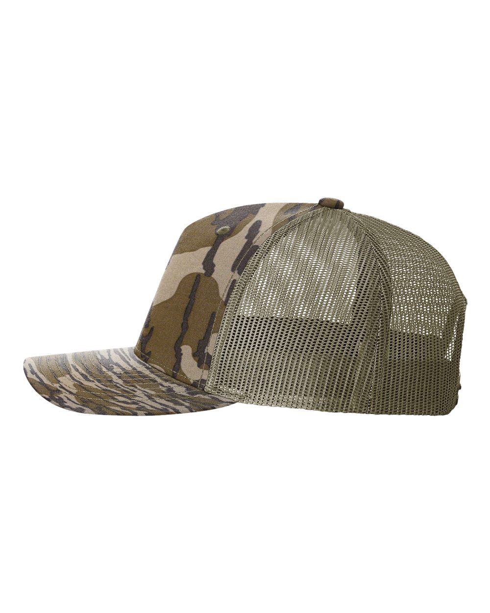 Five-Panel Printed Trucker Cap - DirectSide - B26795140 - Mossy Oak Bottomland/ Loden