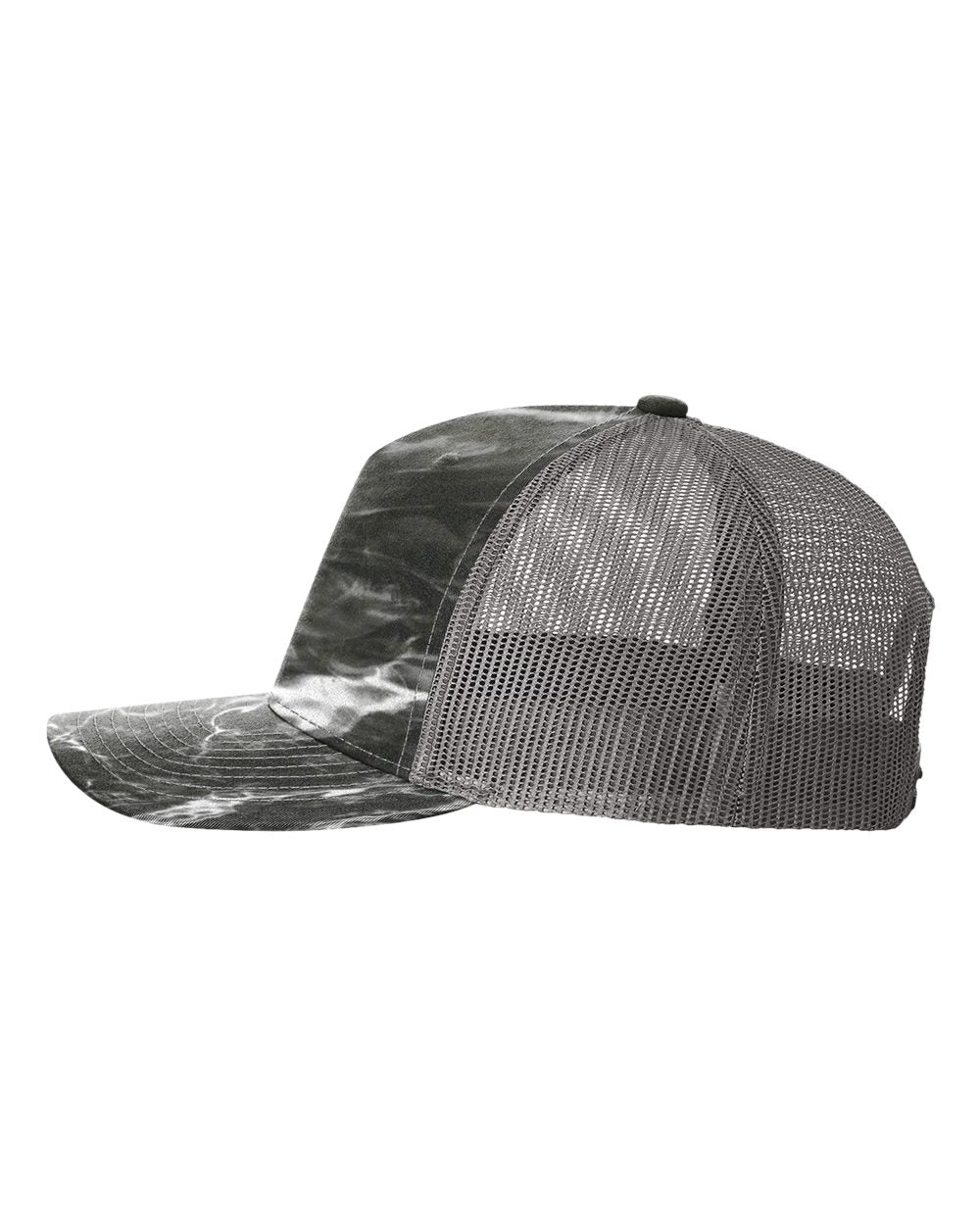 Five-Panel Printed Trucker Cap - DirectSide - B26795160 - Mossy Oak Elements Blacktip/ Charcoal