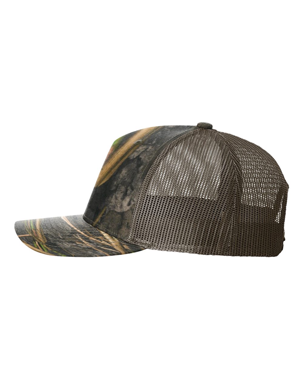 Five-Panel Printed Trucker Cap - DirectSide - B26795180 - Mossy Oak Habitat/ Brown