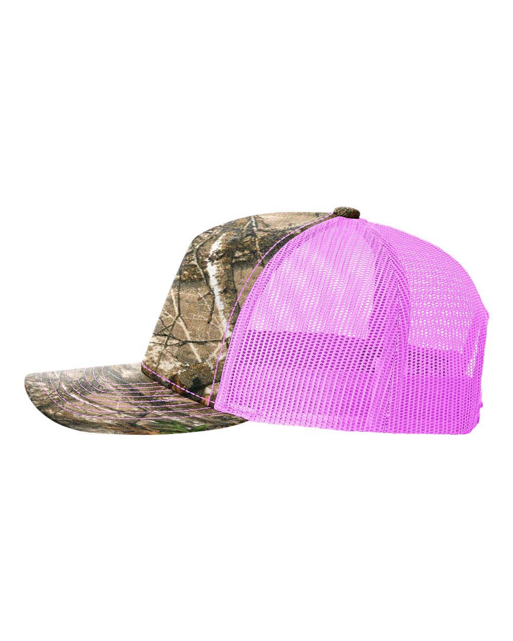 Five-Panel Printed Trucker Cap - DirectSide - B26795210 - Realtree Edge/ Neon Pink