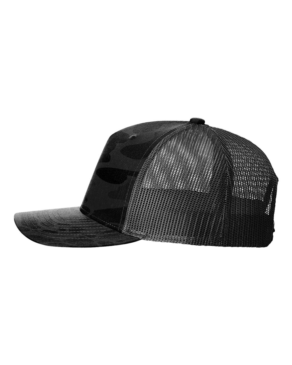 Five-Panel Printed Trucker Cap - DirectSide - B26795300 - Sable Duck Camo/ Black