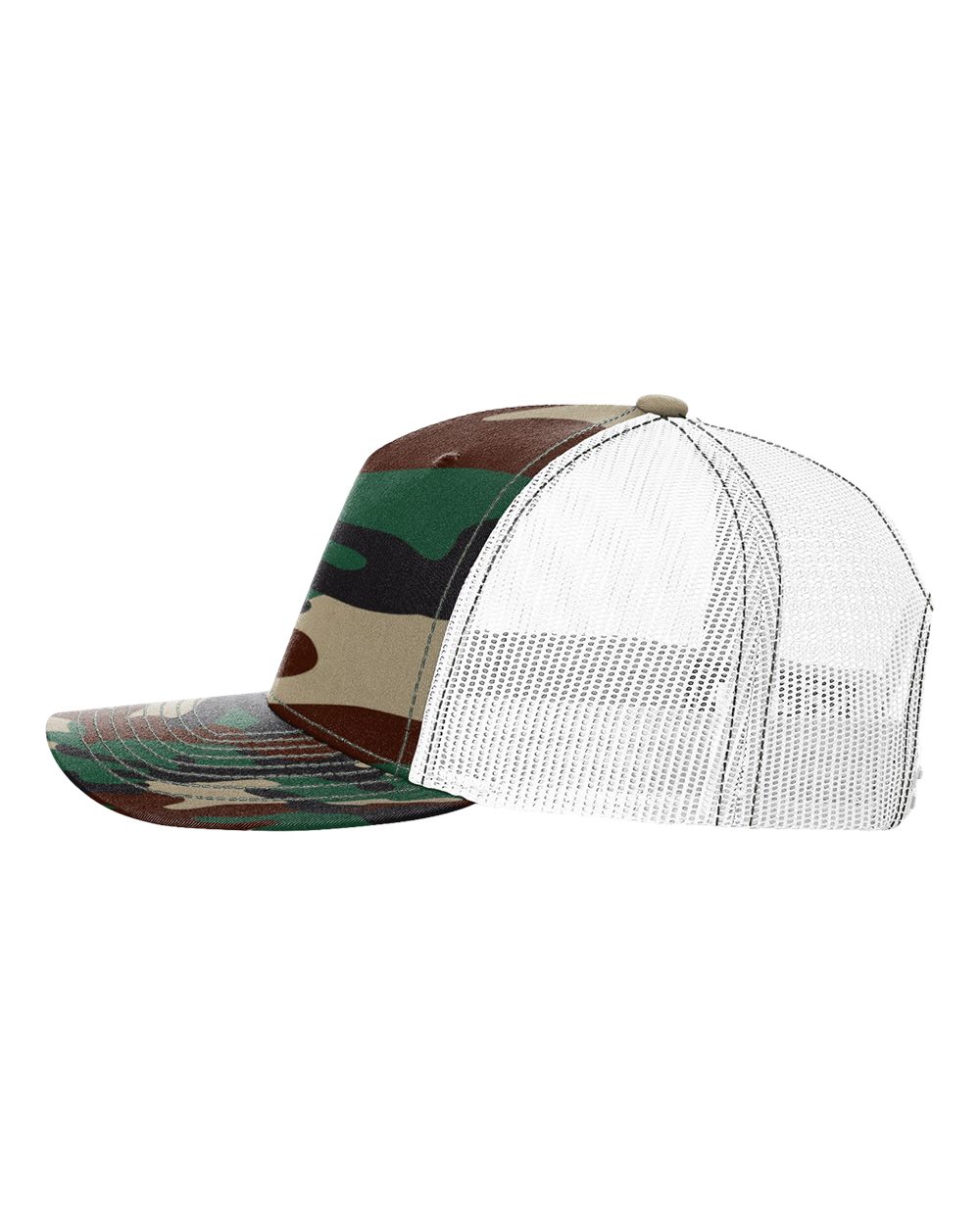 Five-Panel Printed Trucker Cap - DirectSide - B26795340 - Green Camo/ White