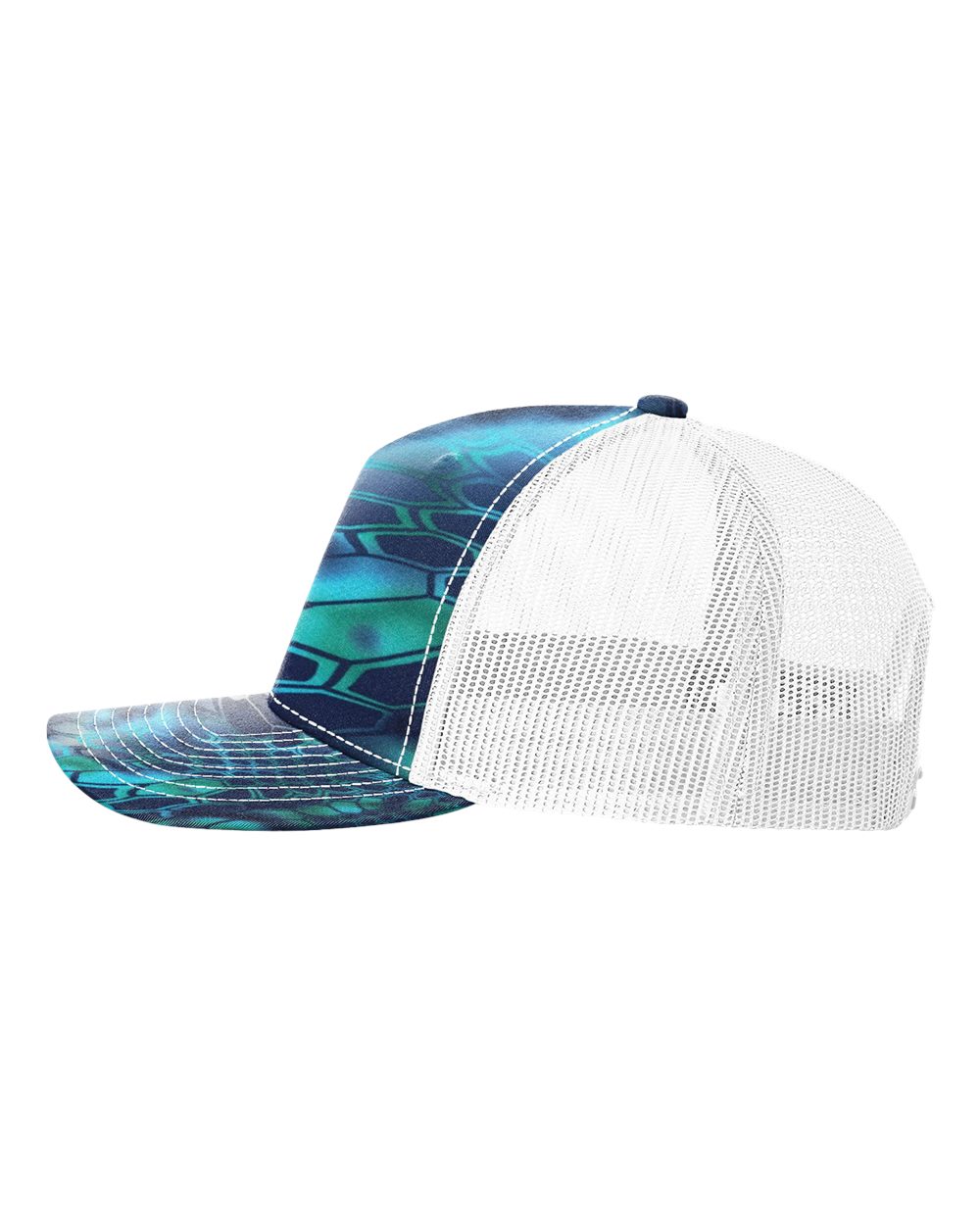 Five-Panel Printed Trucker Cap - DirectSide - B26795400 - Kryptek Pontus/ White