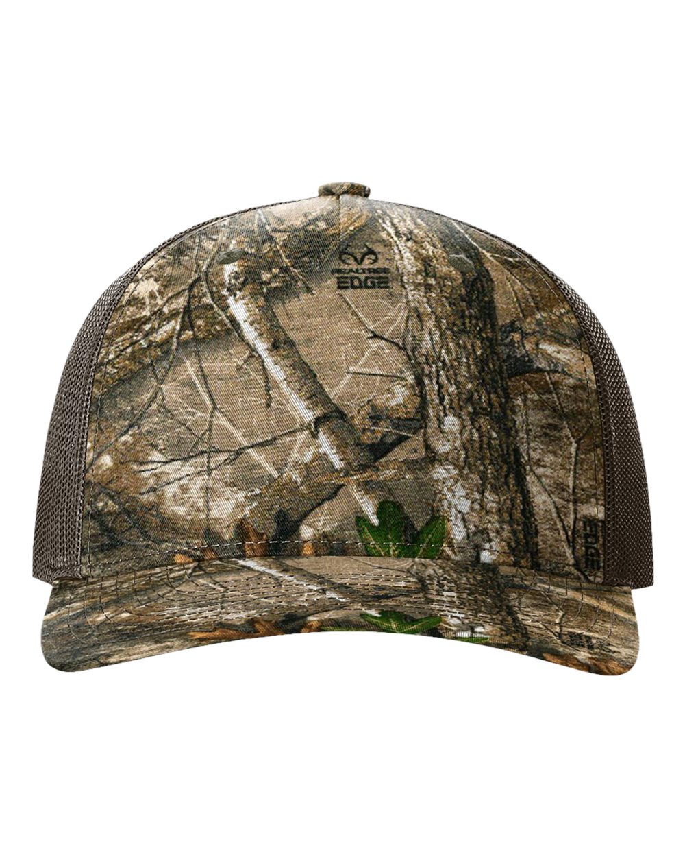 Five-Panel Printed Trucker Cap - Front - B26795190 - Realtree Edge/ Brown