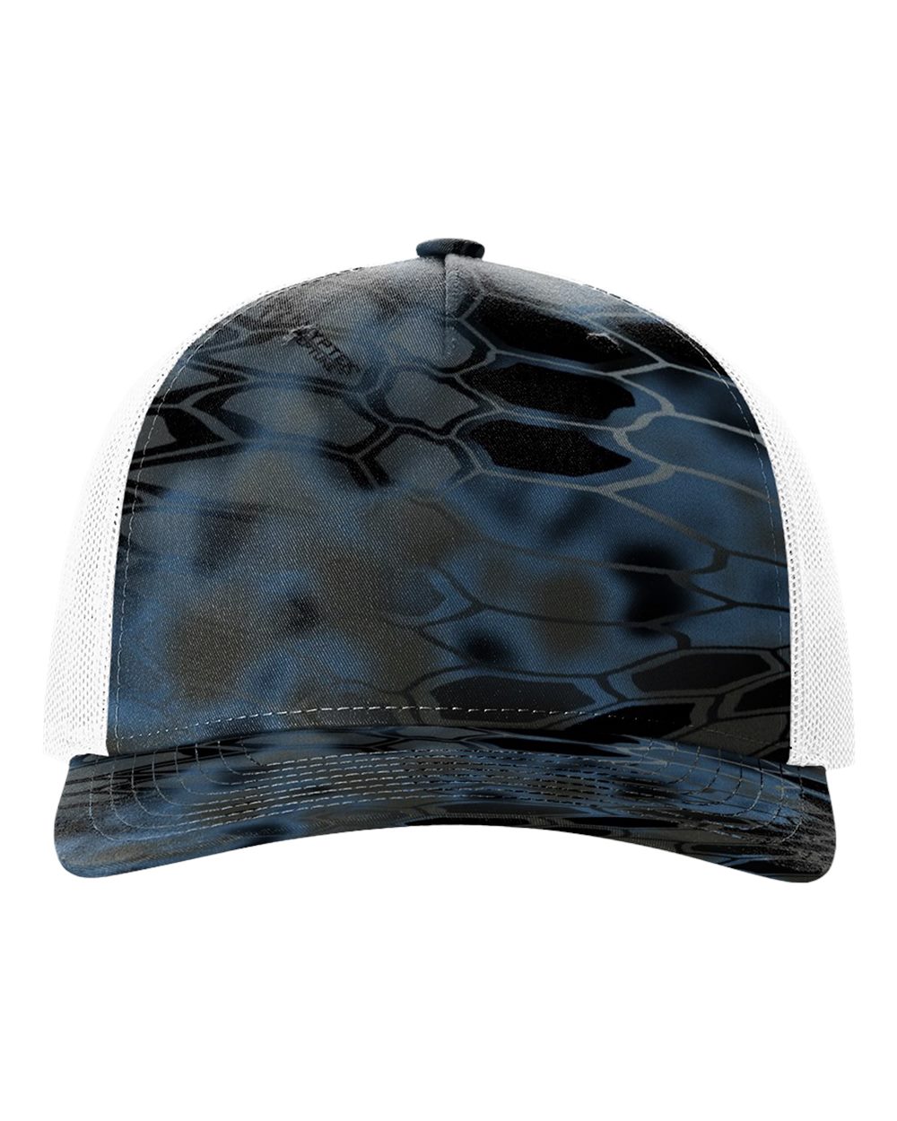 Five-Panel Printed Trucker Cap - Front - B26795390 - Kryptek Neptune/ White