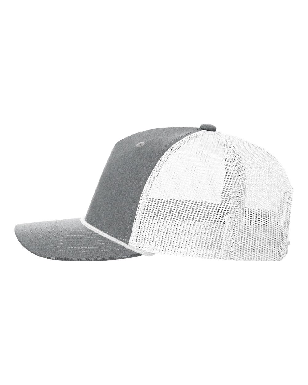 Five-Panel Trucker with Rope Cap - DirectSide - B26895120 - Heather Grey/ White