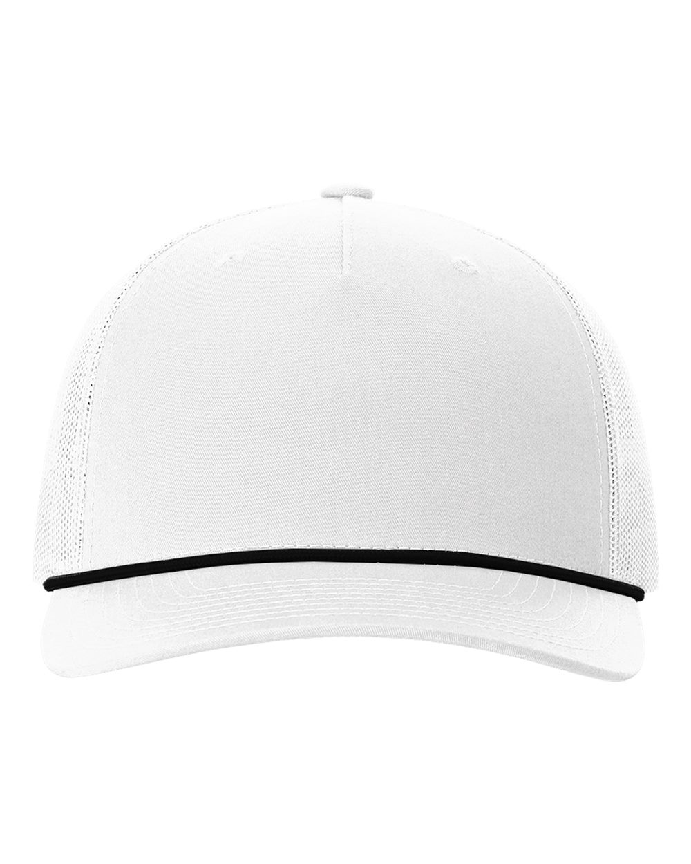Five-Panel Trucker with Rope Cap - Front - B26895000 - White/ Black
