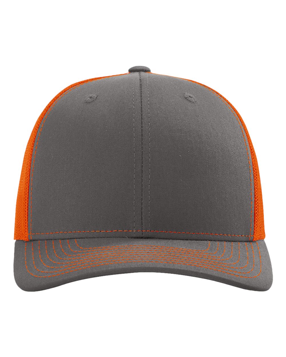 Snapback Trucker Cap - Front - B18095080 - Charcoal/ Orange