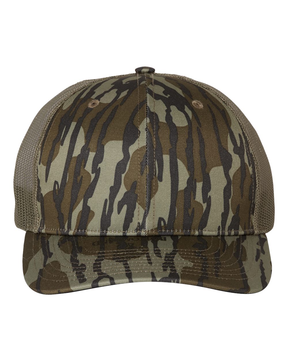 Printed Trucker Cap - Front - B46895270 - Mossy Oak Bottomland/ Loden