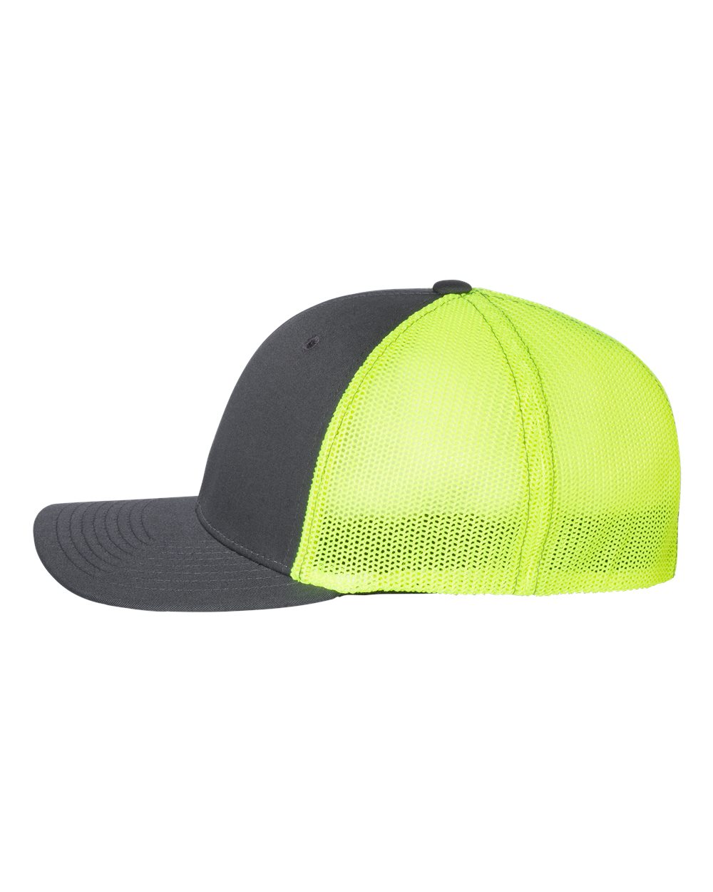R-Flex Trucker Cap - DirectSide - B90195121 - Charcoal/ Neon Yellow