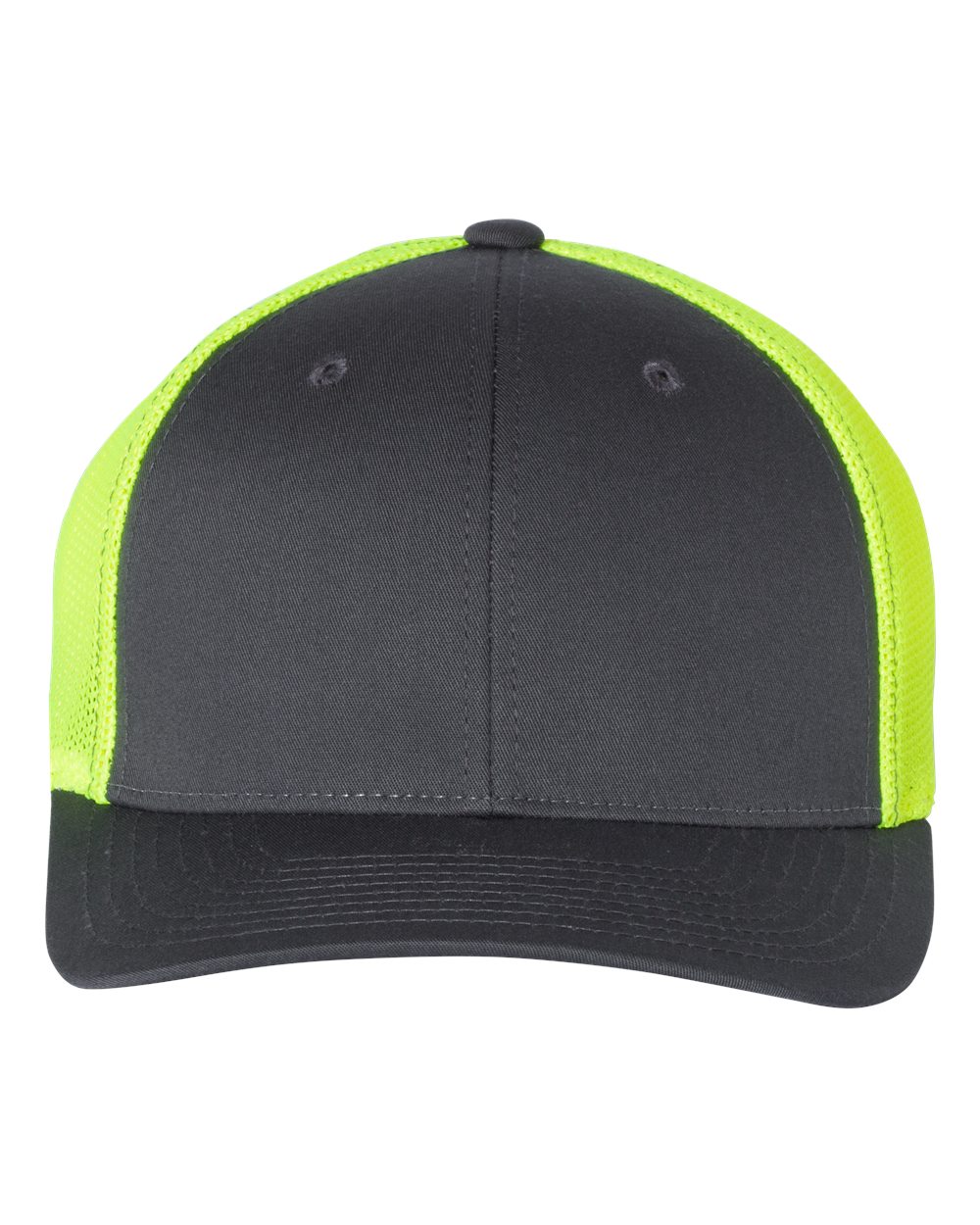 R-Flex Trucker Cap - Front - B90195121 - Charcoal/ Neon Yellow