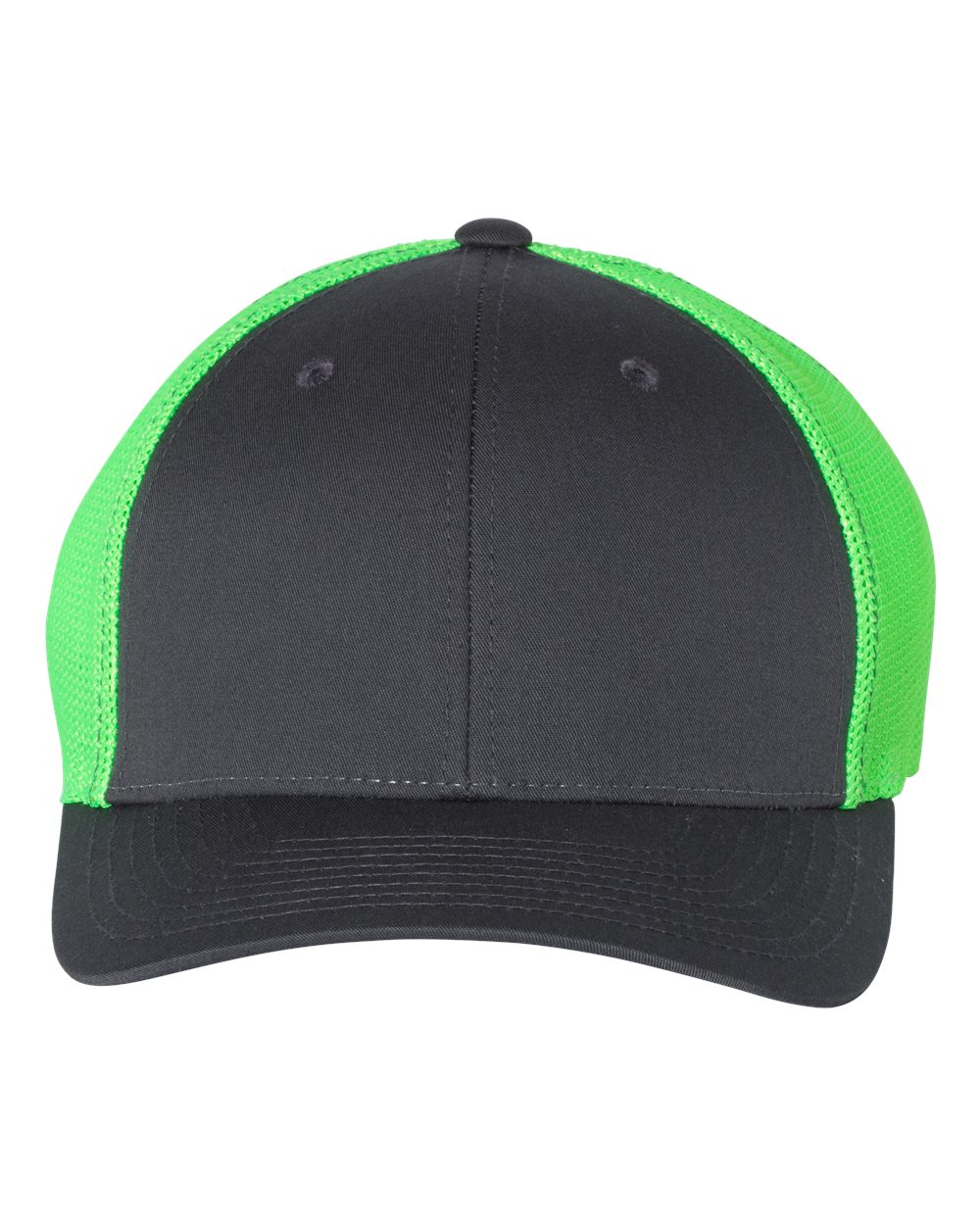 R-Flex Trucker Cap - Front - B90195681 - Charcoal/ Neon Green