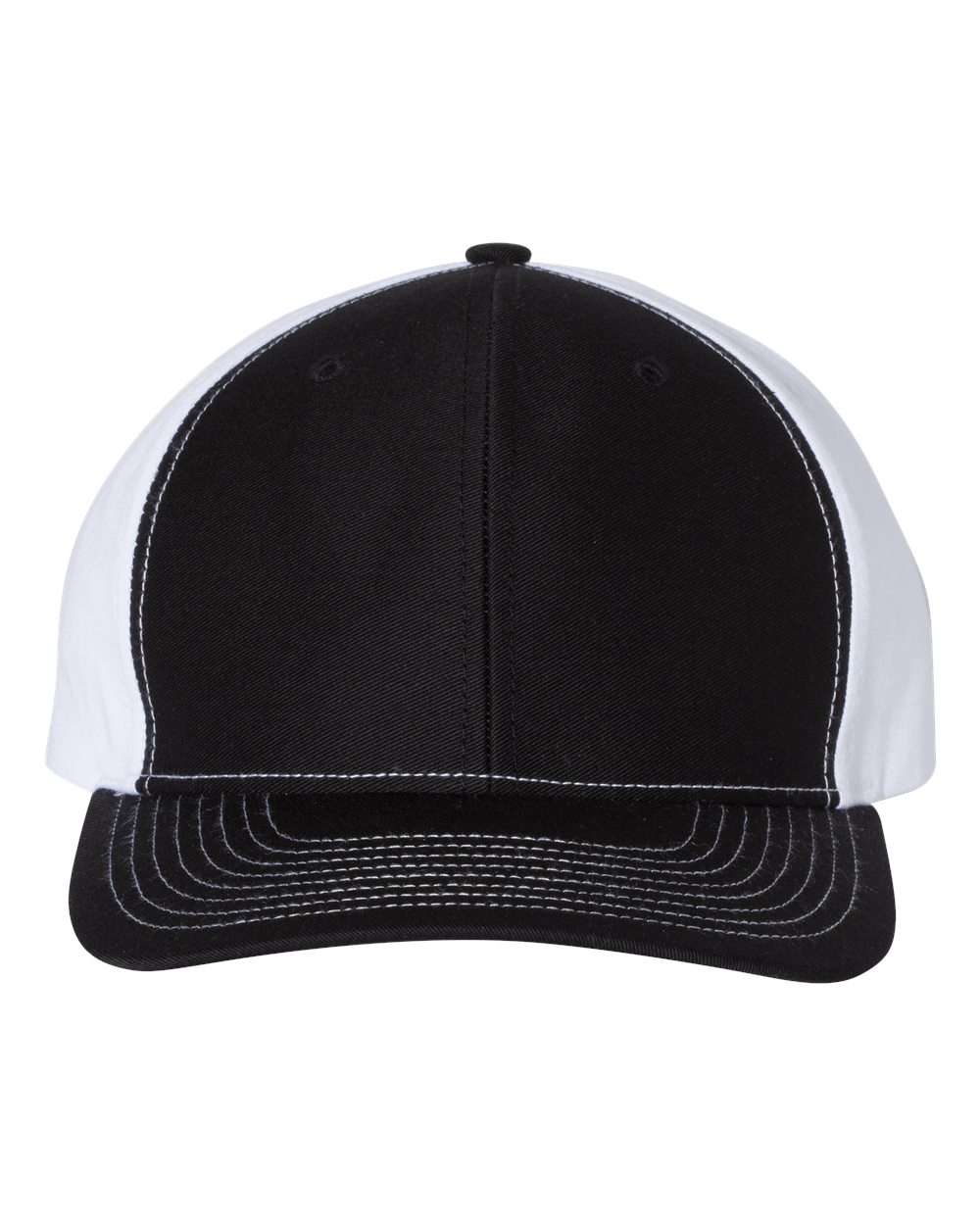 Twill Back Trucker Cap - Front - B49495020 - Black/ White