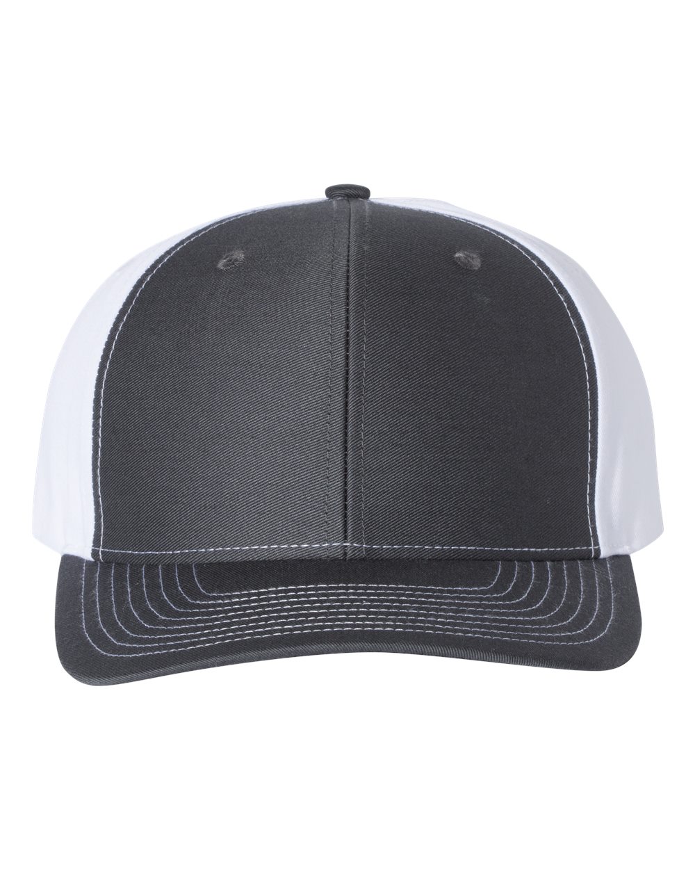 Twill Back Trucker Cap - Front - B49495100 - Charcoal/ White