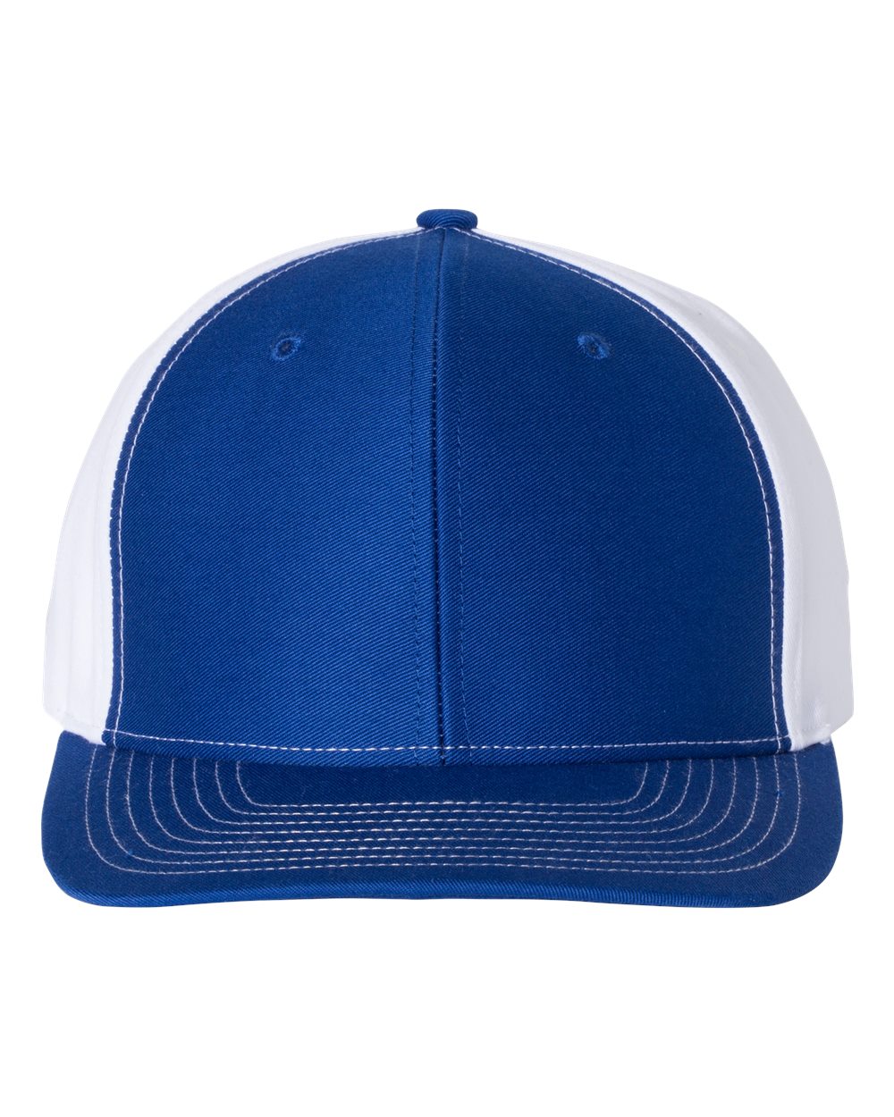 Twill Back Trucker Cap - Front - B49495750 - Royal/ White