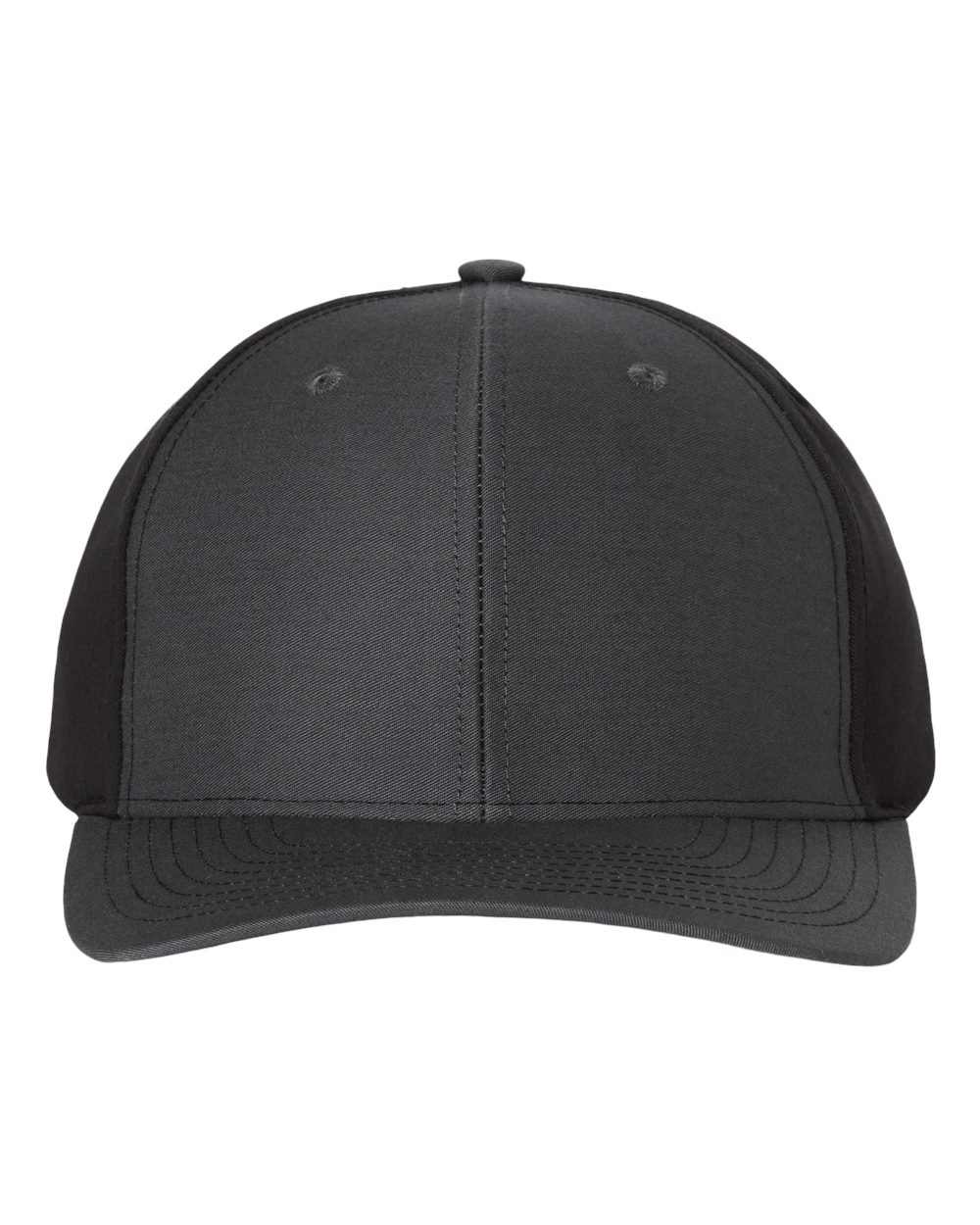 Twill Back Trucker Cap - Front - B49495990 - Charcoal/ Black