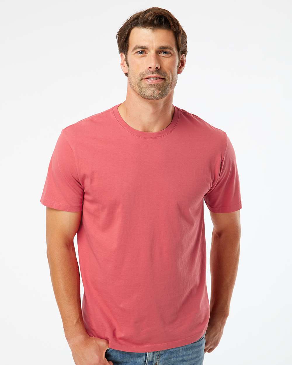 Unisex Organic T-Shirt - OnModelFront - B10072003 - Brick