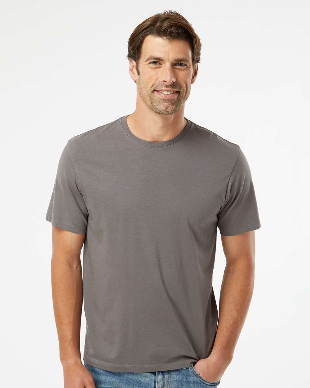 Unisex Organic T-Shirt - OnModelFront - B10072123 - Graphite