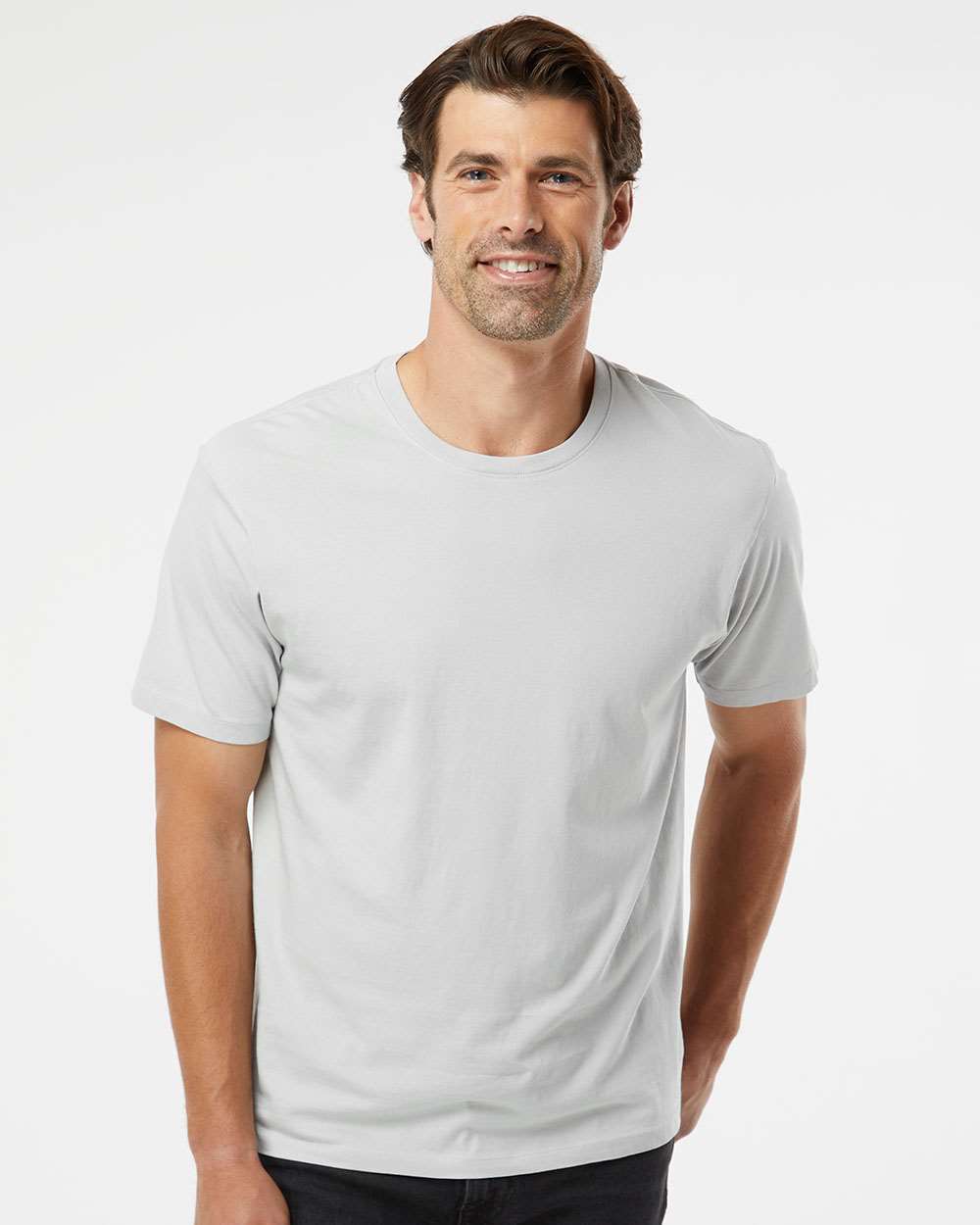 Unisex Organic T-Shirt - OnModelFront - B10072163 - Silver