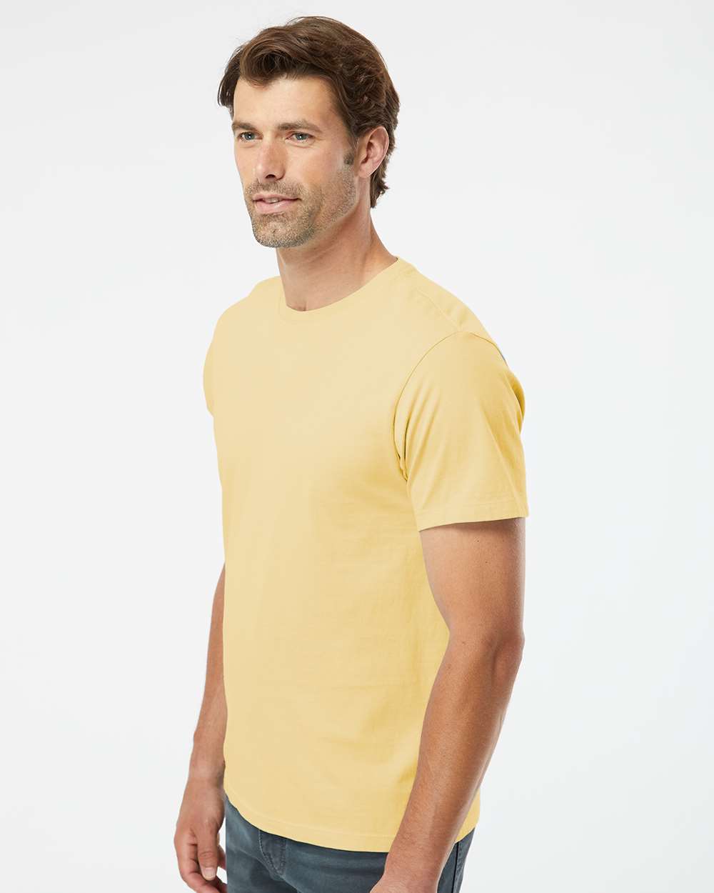 Unisex Organic T-Shirt - OnModelSide - B10072113 - Wheat