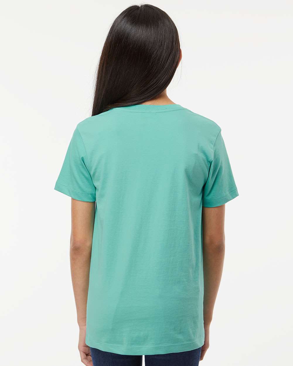 Youth Organic T-Shirt - OnModelBack - B10172142 - Seafoam