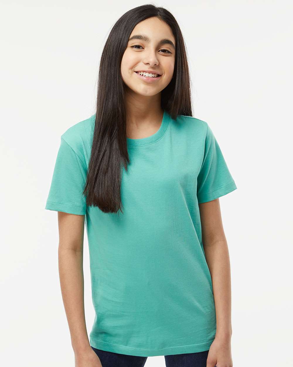 Youth Organic T-Shirt - OnModelFront - B10172142 - Seafoam