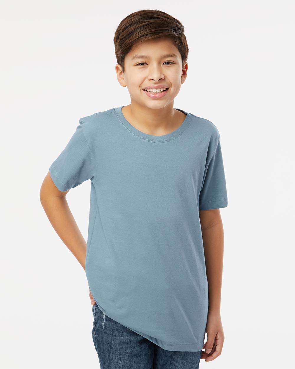 Youth Organic T-Shirt - OnModelFront - B10172152 - Slate