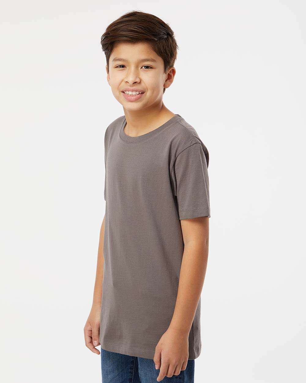 Youth Organic T-Shirt - OnModelSide - B10172112 - Graphite