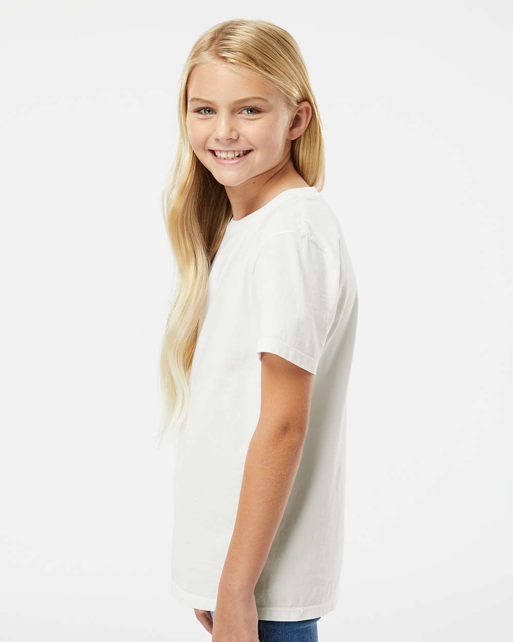 Youth Organic T-Shirt - OnModelSide - B10172242 - Ivory