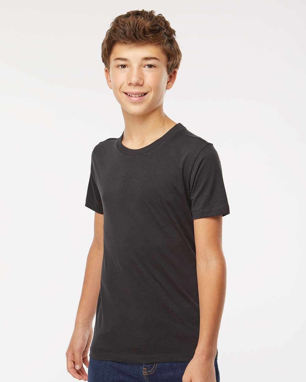 Youth Organic T-Shirt - OnModelSide - B10172502 - Black